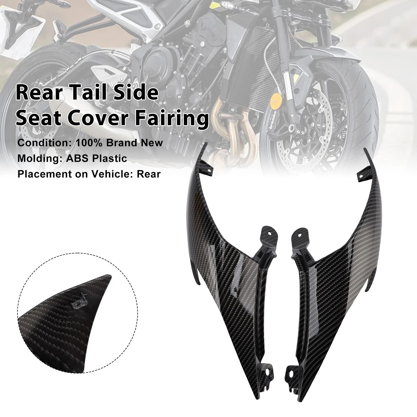 Rear Tail Side Seat Cover Fairing for Street Triple 765 R RS (2020–2025) CBN