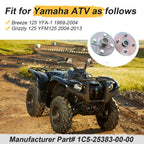 Set of 2 Rear Wheel Hubs for Yamaha Breeze 125 YFA-1 (1989–2004) 1C5-25383-00-00