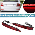 1 Pair Rear Bumper Reflector for Hyundai Accent (2010–2017) Red Amber