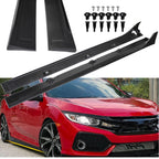 Side Skirt Extension for Honda Civic 2016–2021 (LX, EX, SI, Type-R Style)