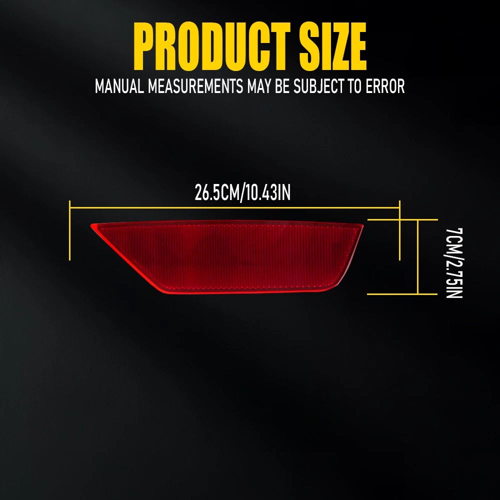 Right Passenger Side Bumper Reflector Cover for Ford Escape (2013–2019)