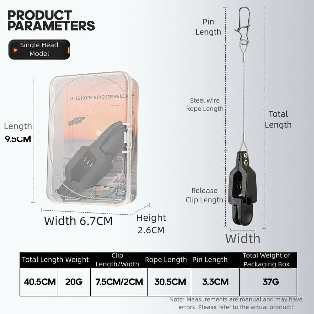 Fishing Line Release Clip for Boat Kite and Planer Fishing