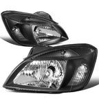 2X Headlight Lamps for Kia Rio 5 (2006–2008) Black Housing Clear