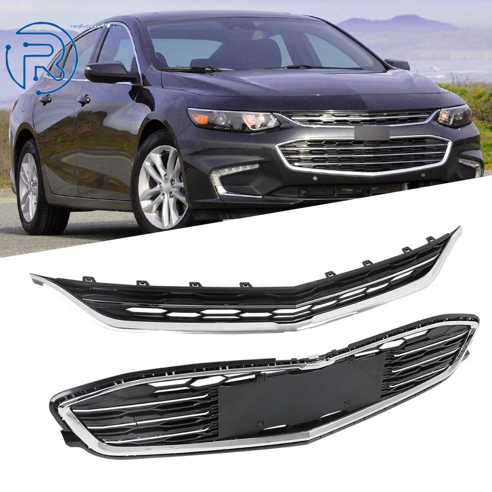 Front Bumper Grille Honeycomb Mesh for Chevy Malibu (2016–2018)