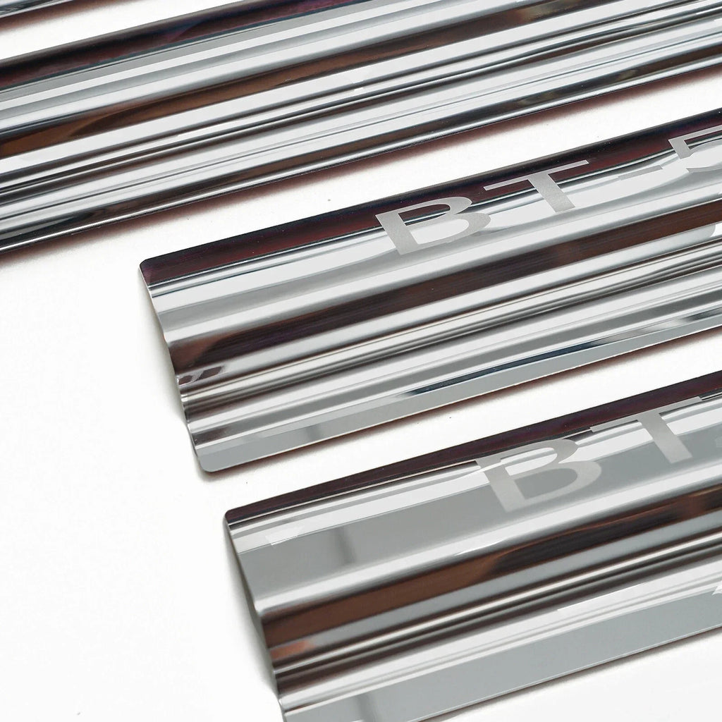 Stainless Chrome Door Sill Scuff Plates for Mazda BT-50 (2021-2025)