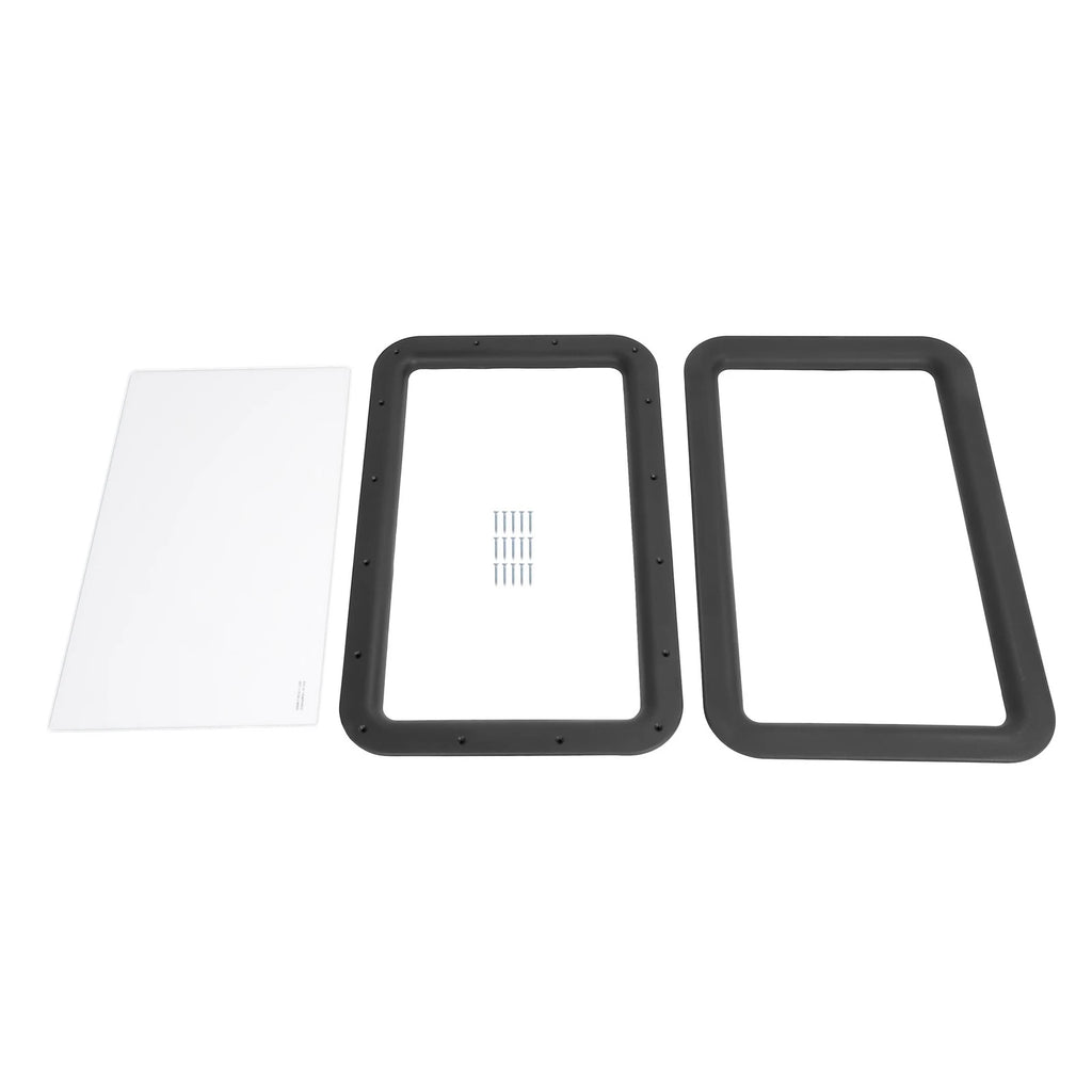 Black RV Entry Door Window for RV Camper (Cargo Truck Trailer)