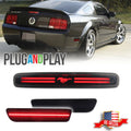 3X Smoke Red LED Rear Side Marker Lights for Ford Mustang (2005–2009)