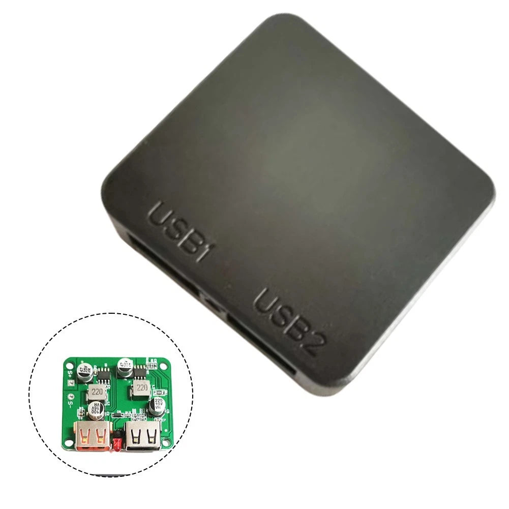 2X Solar Panel Junction Box with Voltage Regulator Dual USB for Fast Charging