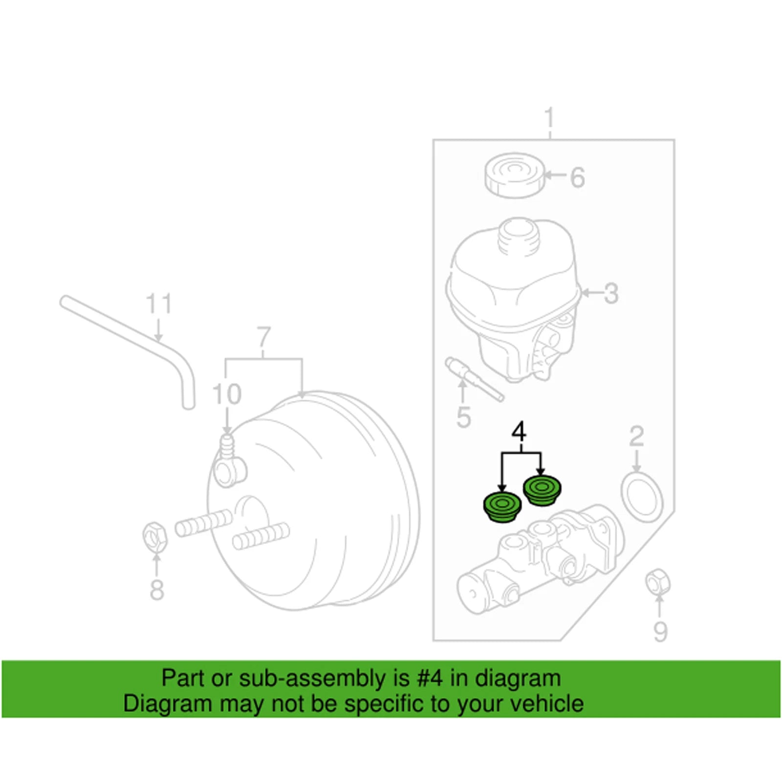 Center Brake Master Cylinder Reservoir Screw for Chrysler 300 (2005–2010)