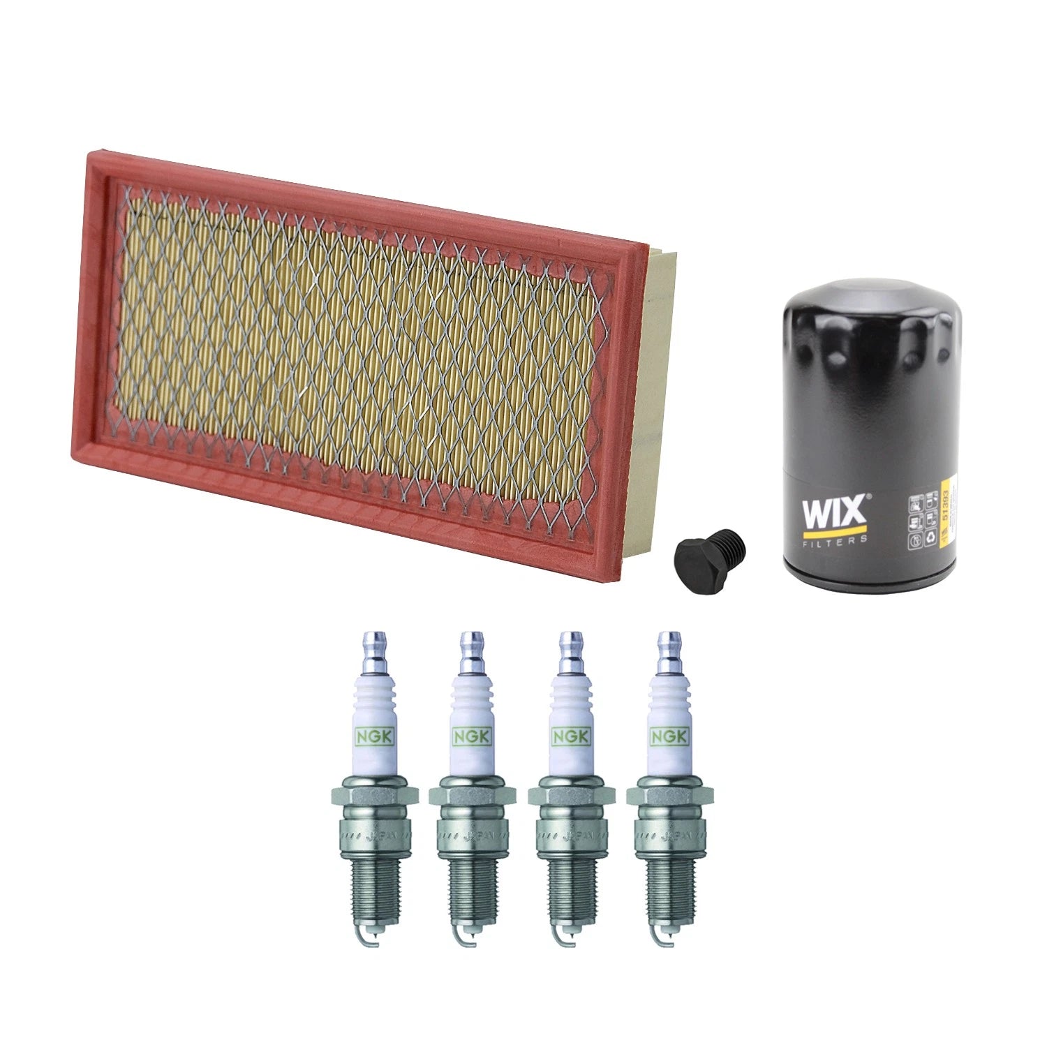 Wix Engine Air Oil Filters & NGK Spark Plugs Kit for Audi 4000 Fox (1980–1987)