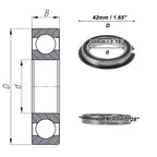Deep Groove Ball Bearings 30x42x7mm for Various Applications (6806NR2RS)