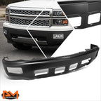 Front Bumper Face Bar for Chevy Silverado 1500 (2014–2015) w/ Fog Lamp Cutouts Black