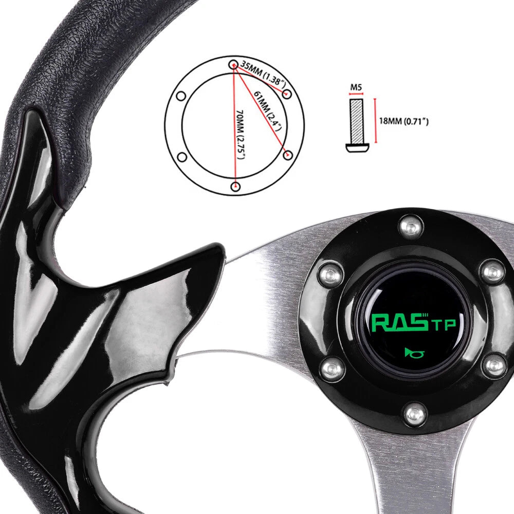 320mm Black Steering Wheel for EZGO TXT RXV Yamaha Club Car