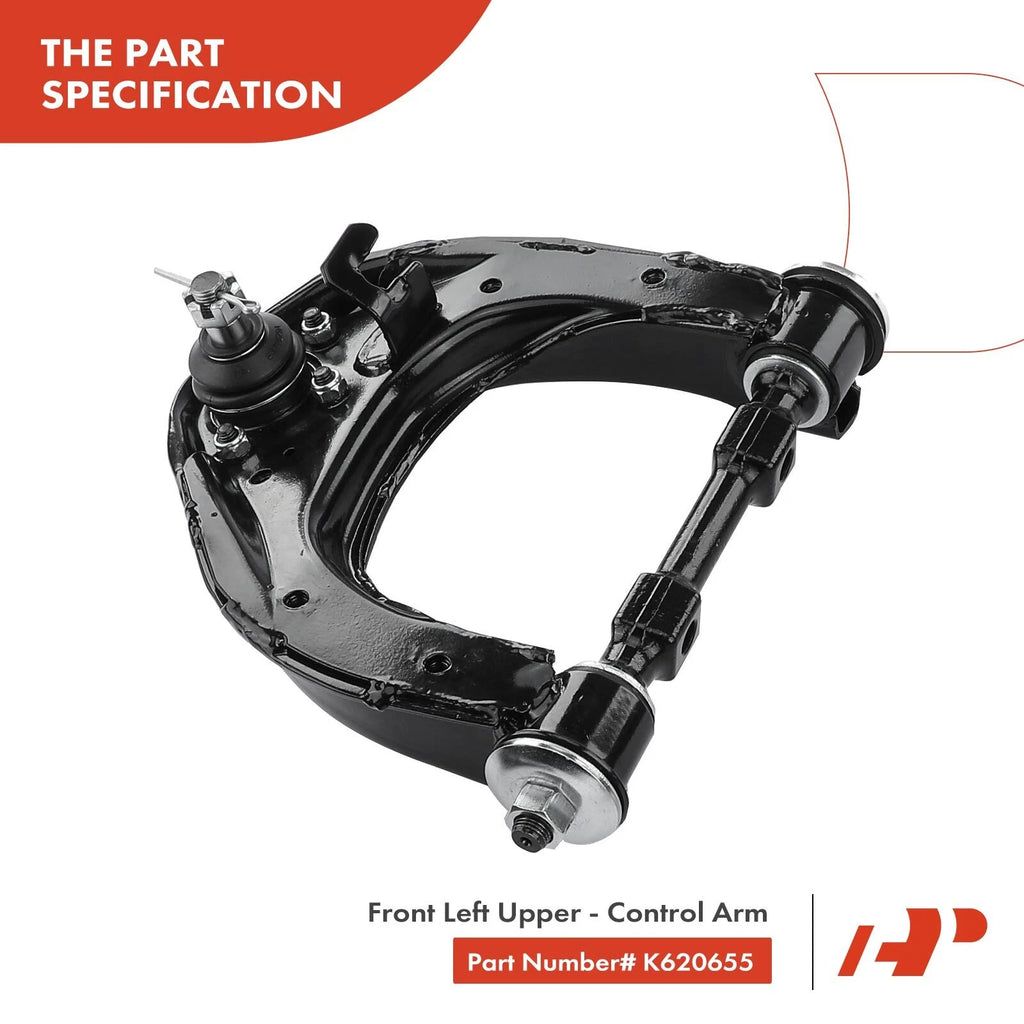 6X Front Control Arm, Tie Rod End & Ball Joint for Mitsubishi Montero