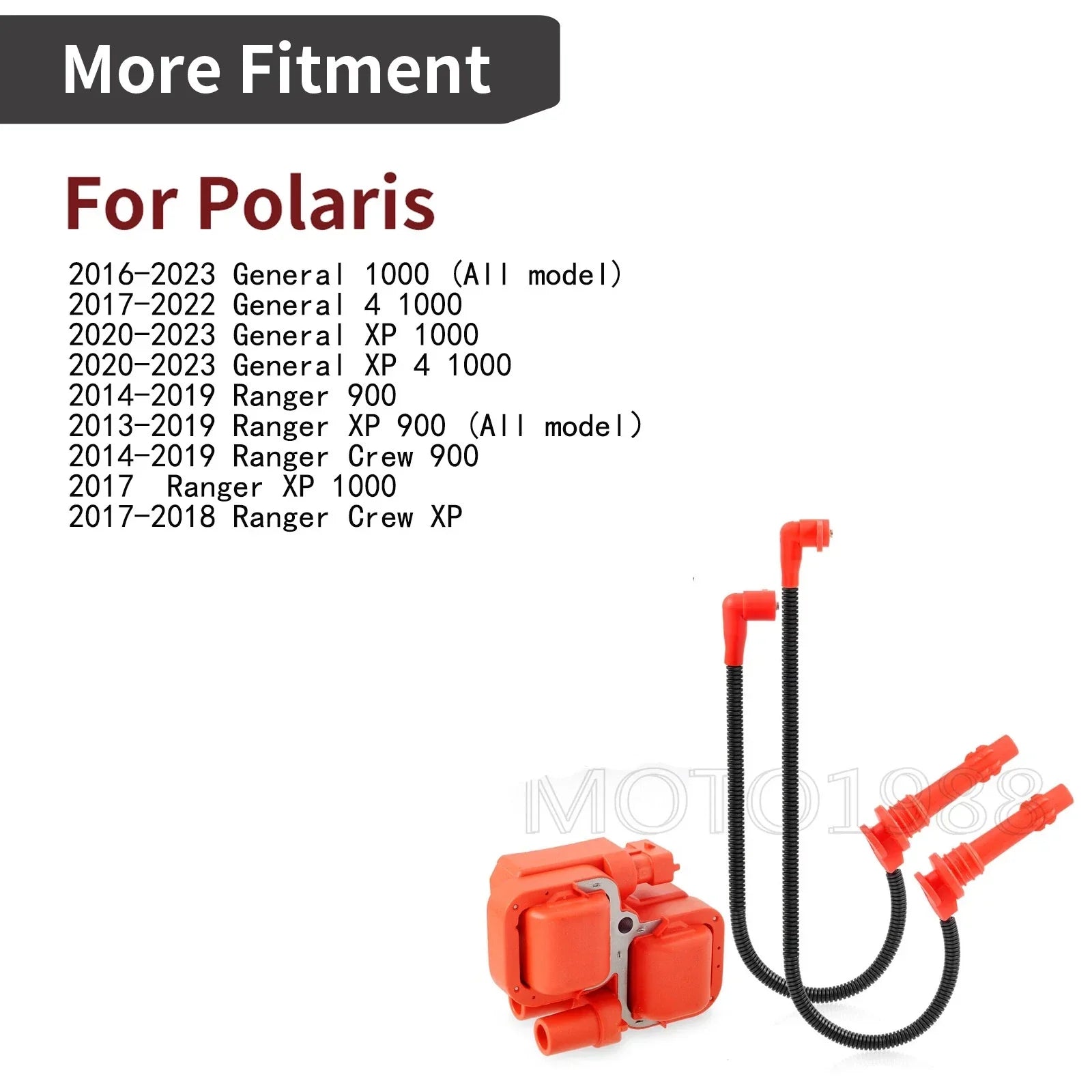 Ignition Coil & Wire Cap for Polaris Ranger Crew XP 900/1000 (2008–2014)