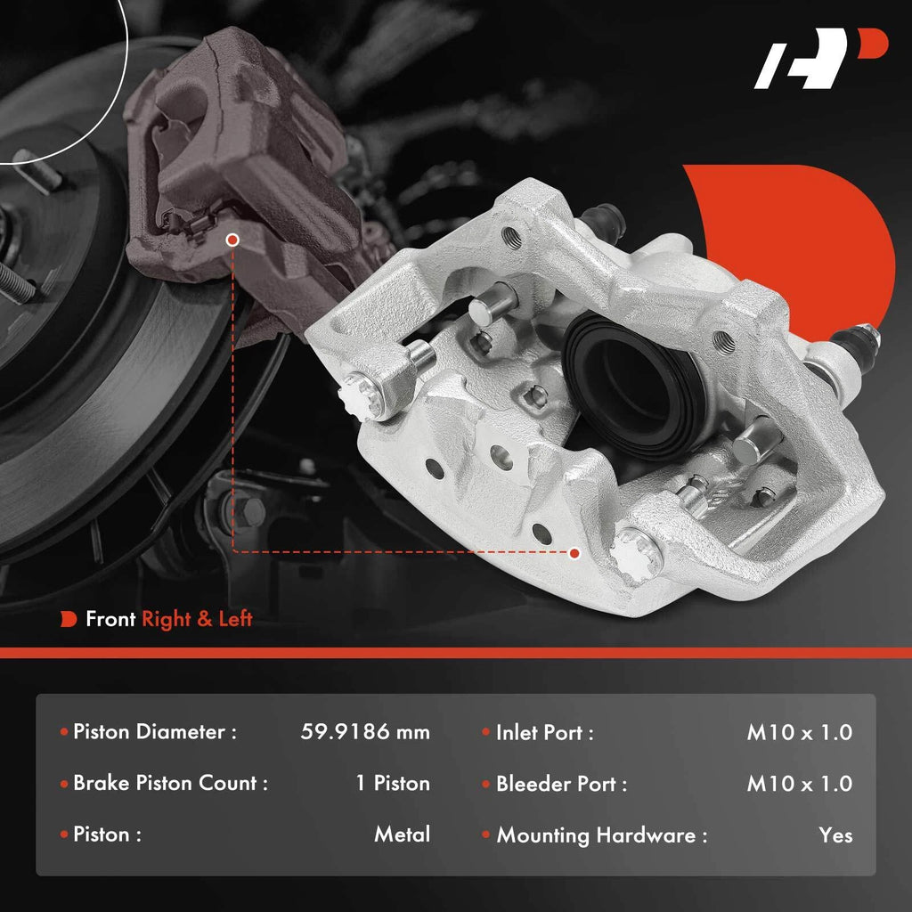 Pair Front Brake Calipers for Mercedes-Benz C350 E400 (2015-2017)