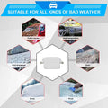 Magnetic Windshield Side Mirror Covers 59.05"x43.3" for Winter Protection