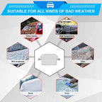 Magnetic Windshield Side Mirror Covers 59.05"x43.3" for Winter Protection