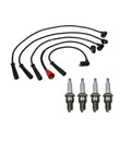 Denso 7mm Wire Set & 4 U-Groove Spark Plugs Kit for Mazda B2200 (1987–1993)