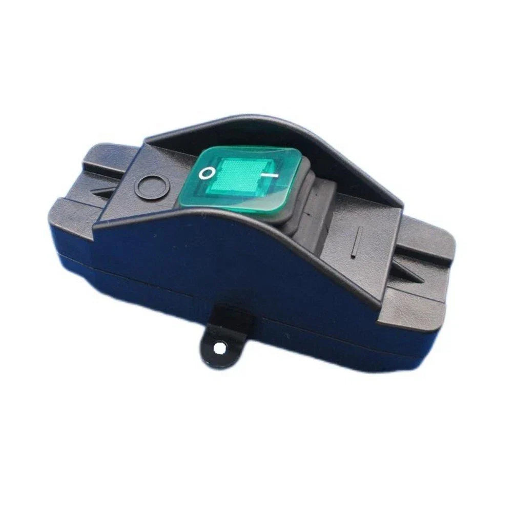 30A 220V Waterproof Inline Cord Switch IP65 Green Black with Indicator