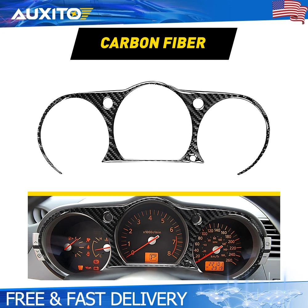 Carbon Fiber Instrument Cluster Cover Panel for Nissan 350Z (2003–2009)