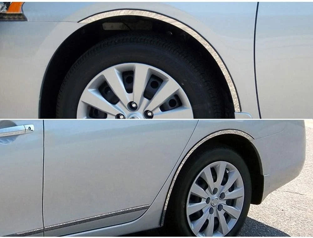 4p Luxury FX Chrome Stainless Wheel Trim (Long) For 2013-2015 Nissan Sentra