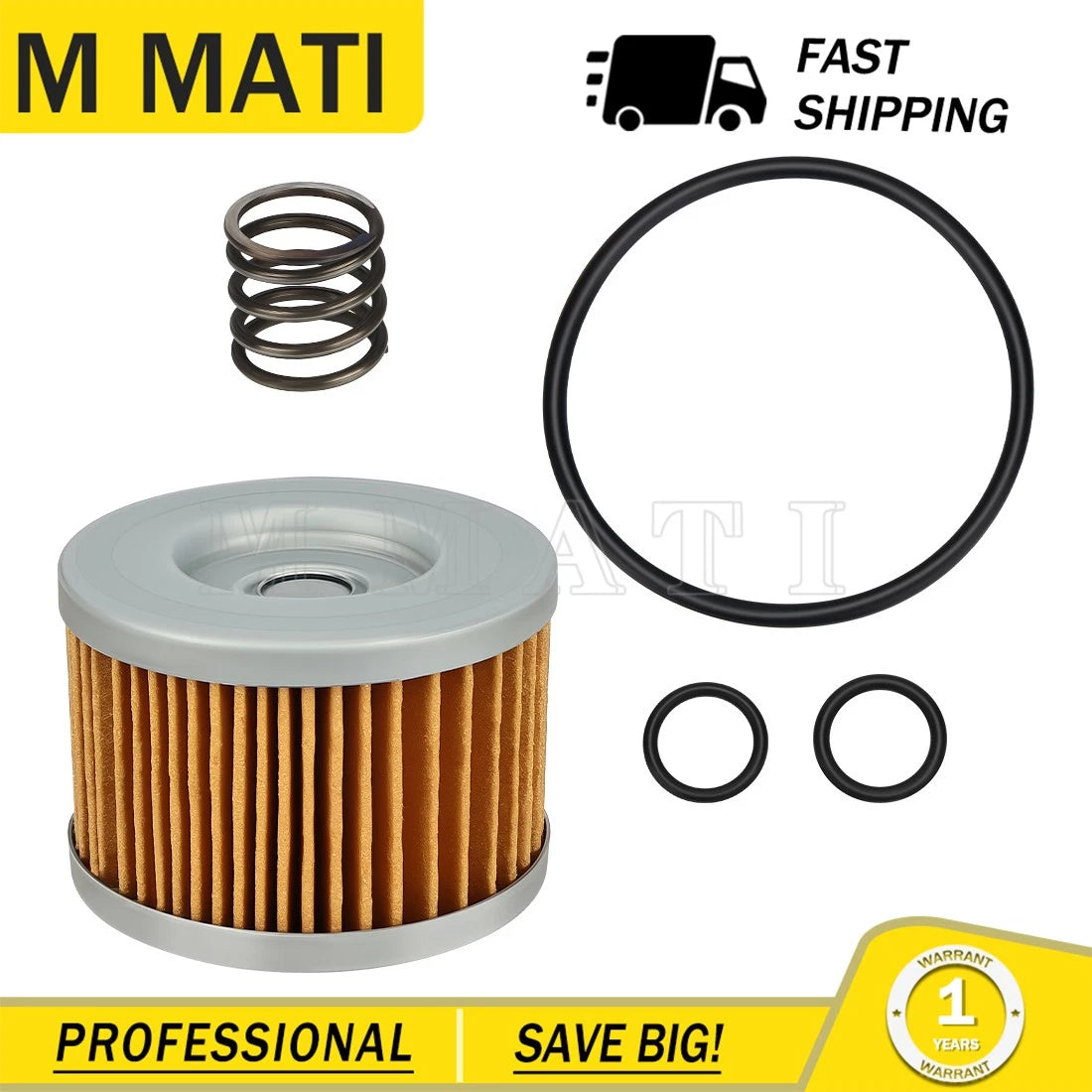 Oil Filter & O-Ring & Spring for Honda TRX300 TRX300FW TRX300EX TRX400FW TRX250R (1993–2006)