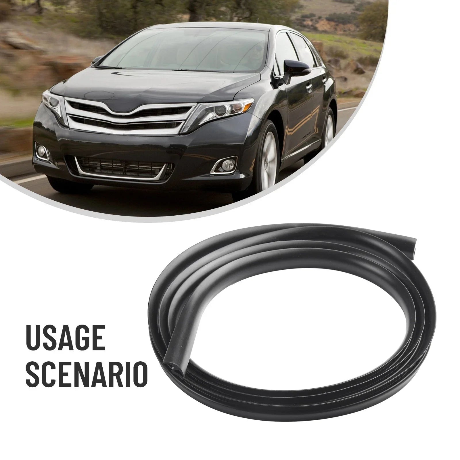 1Pcs Seal Strip Installed On Panel Under Windshield Wiper
