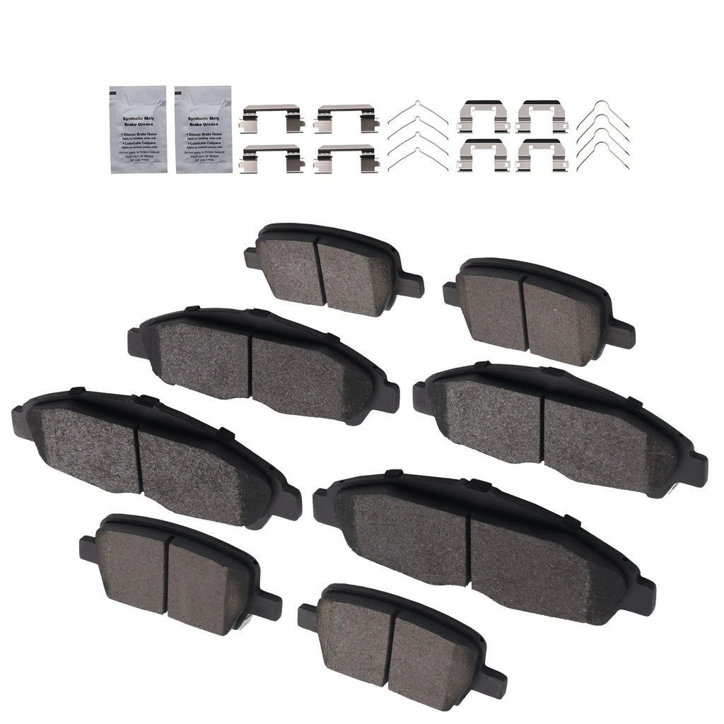 Set of 4 Brake Pads for Cadillac XT5 (2017–2020) XT6 (2020–2021) D1896 D1914