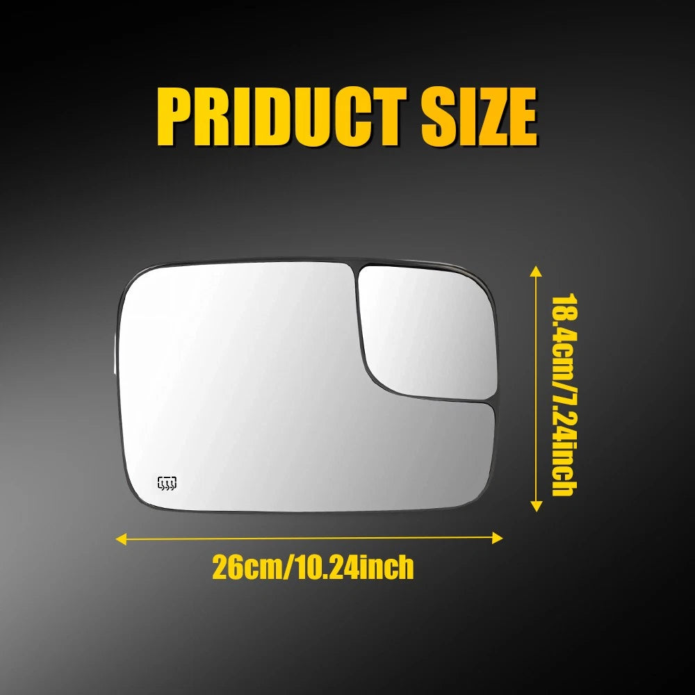 Right Passenger Side Mirror Glass with Spotter for Dodge Ram 1500 2500 3500