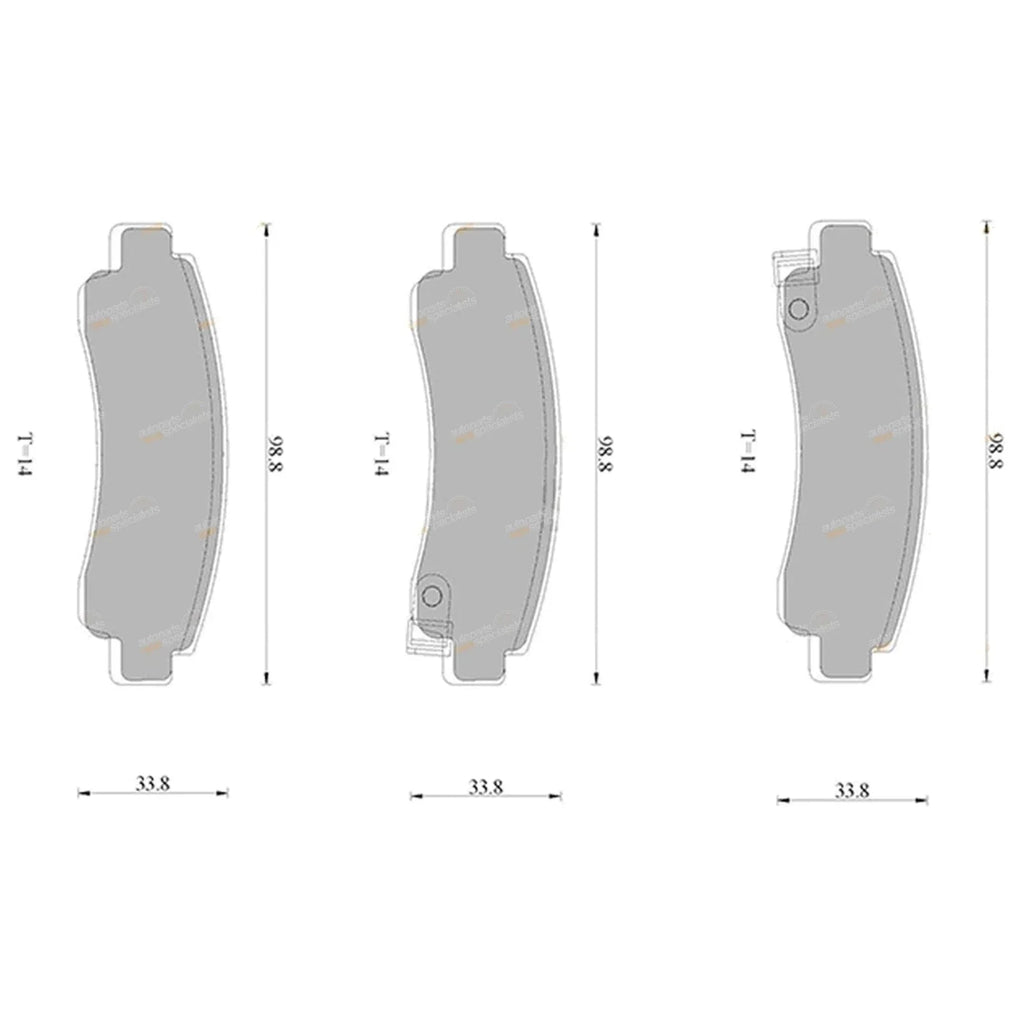Rear Disc Brake Pads Set for Nissan Pulsar N13 (1987 - 1991)