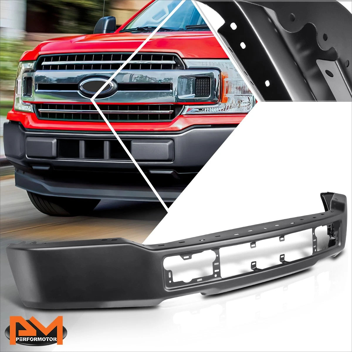 Steel Front Bumper Face Bar for Ford F150 (2018–2020) Black