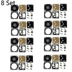 Set of 8 Carburetor Rebuild Kits for Dolmar PS630 PS6400 PS7300 PS7900 RB-201