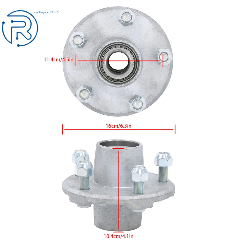 Trailer Hub Kit for 2000 lbs Spindle (5 on 4.5")