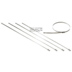 Set of 12 Stainless Steel Self-Locking Zip Ties for X5