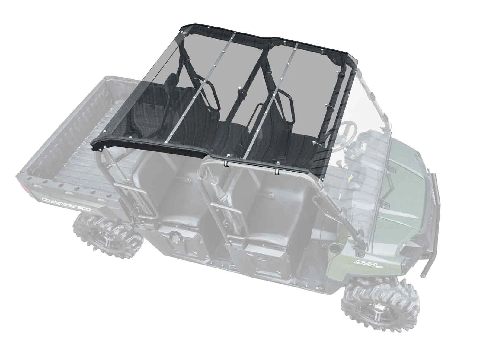 SuperATV Heavy Duty Tinted Roof for Polaris Ranger 570 Crew / 800 Crew (2015–2020)
