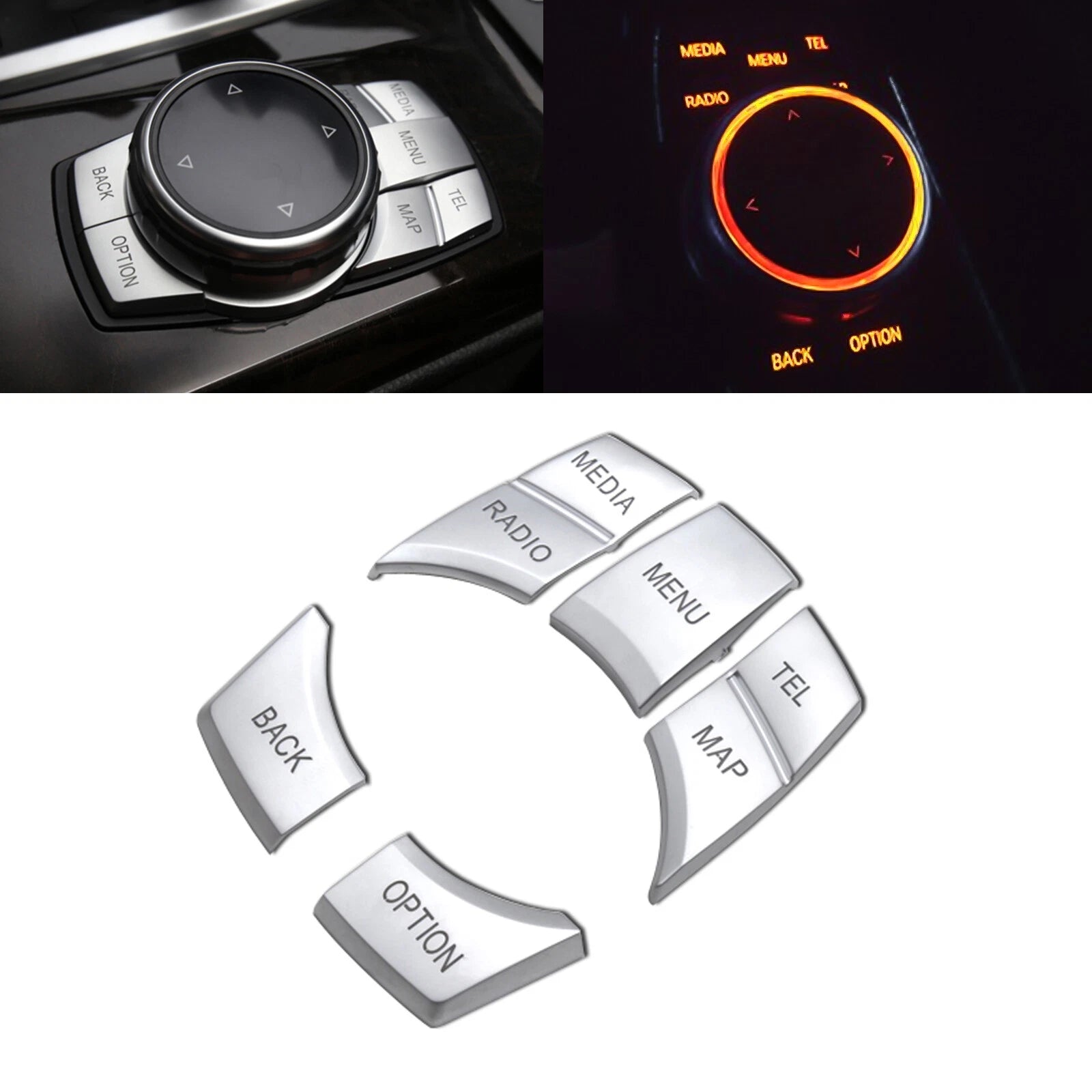 I Drive Multi-Media Button Cover Trim for BMW 2–6 Series (2014–2023)