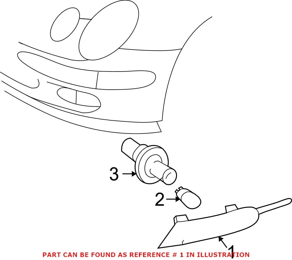 Driver Left Side Marker Turn Signal Light for MB W211 (2003–2009)