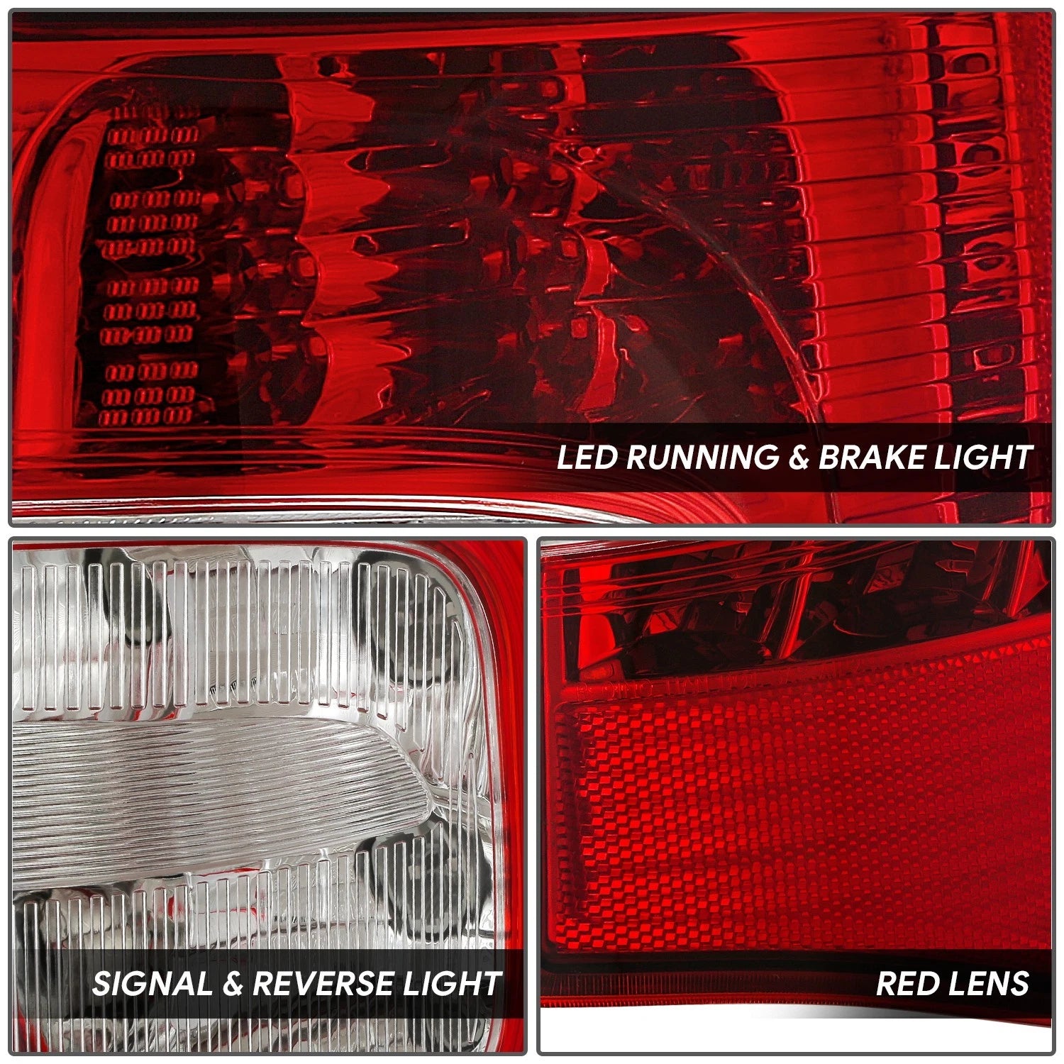 Right LED Taillight for Chrysler Town & Country (2011–2016) OE Chrome Housing