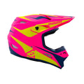 Mototown AR1 Helmet for (Matte Pink/Hyper Acid/Dark Blue, Medium)