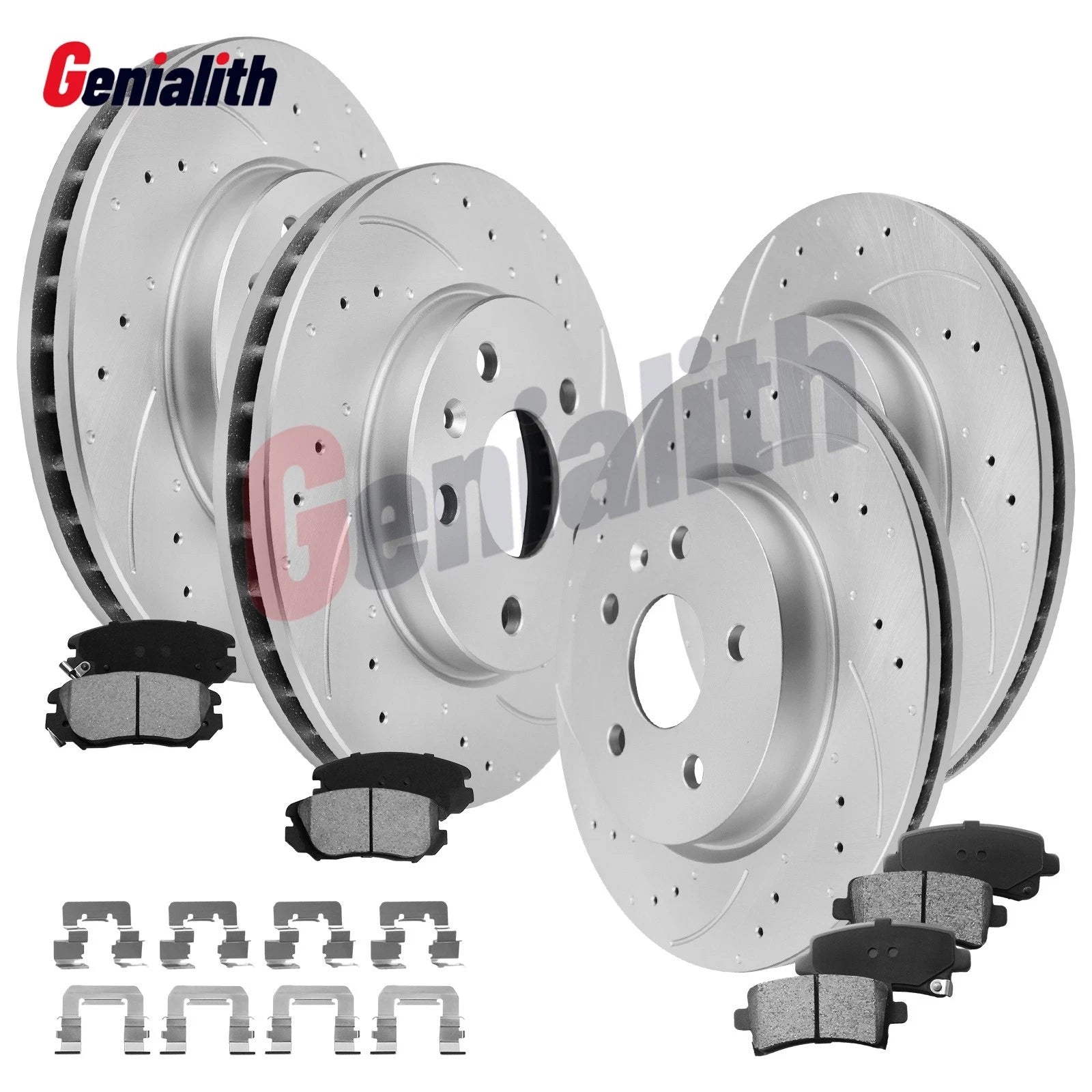 Front Rear Drilled Rotor Brake Pad for Buick LaCrosse Regal (2012–2016)