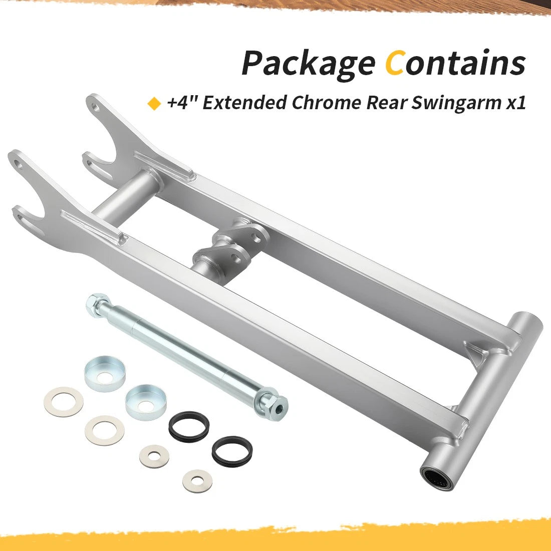Set of 2 Extended Rear Swingarm Chrome for Yamaha Banshee 350 (1987–2006)