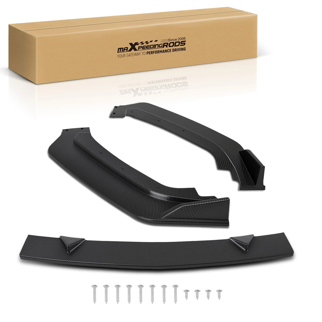 3PCS Front Spoiler Bumper Kit for Infiniti Q60 (2017–2022) Carbon Look