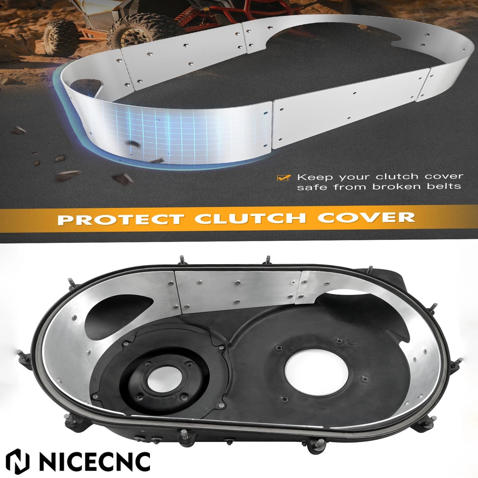 Clutch Drive Belt Inner Cover Shield Guard for Can-Am Maverick X3 (2017–2021)