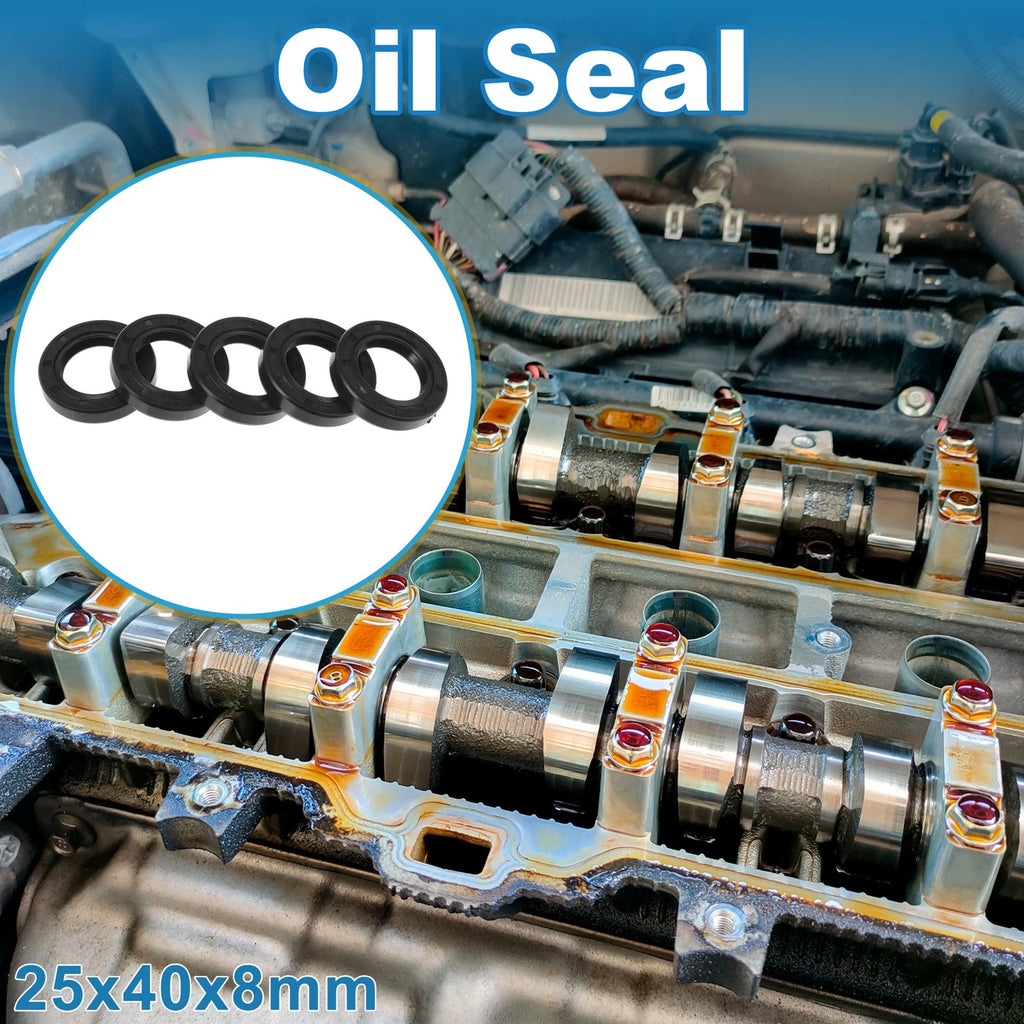 Set of 5 Oil Seal Rotary Shaft Seal 25x40x8mm for Various Models