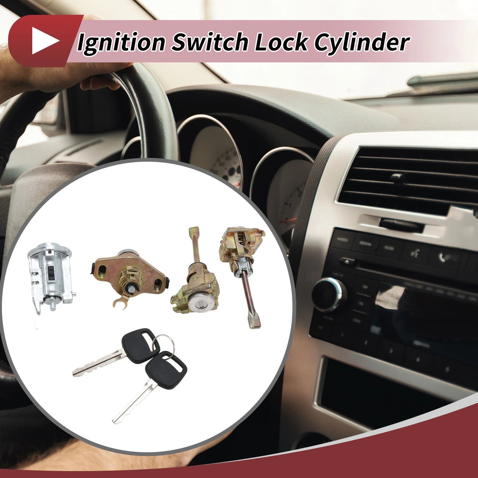Ignition Lock Cylinder for Toyota Corolla 1.8L L4 (2003–2008) No. 6905702130/6905102090