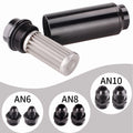 High Flow Inline Fuel Filter 100 Micron Cleanable 6AN/8AN/10AN Adapter
