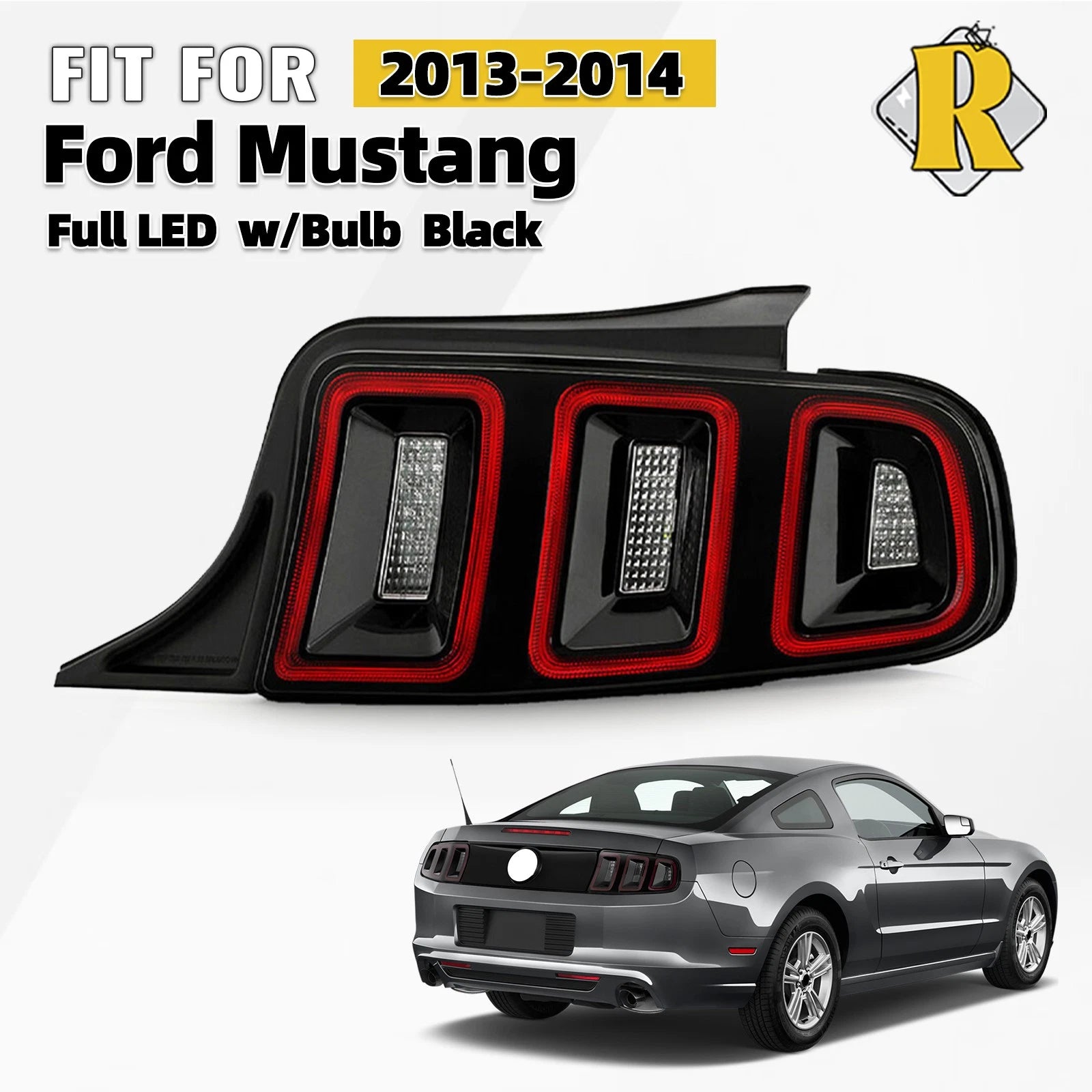 Full LED Tail Light Assembly for Ford Mustang (2013–2014) Right Passenger