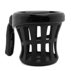 Universal Black Motorcycle Handlebar Cup Holder with Mesh Basket