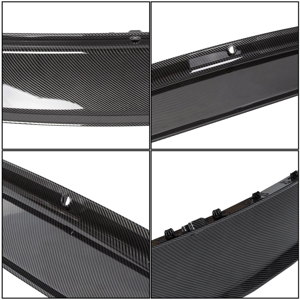 Carbon Fiber Look Trunk Decklid Panel Trim Cover for Ford Mustang (2015–2023)